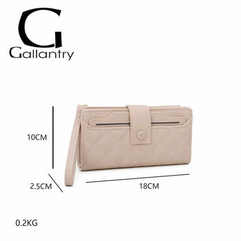 Vegan Leather Button Pouch