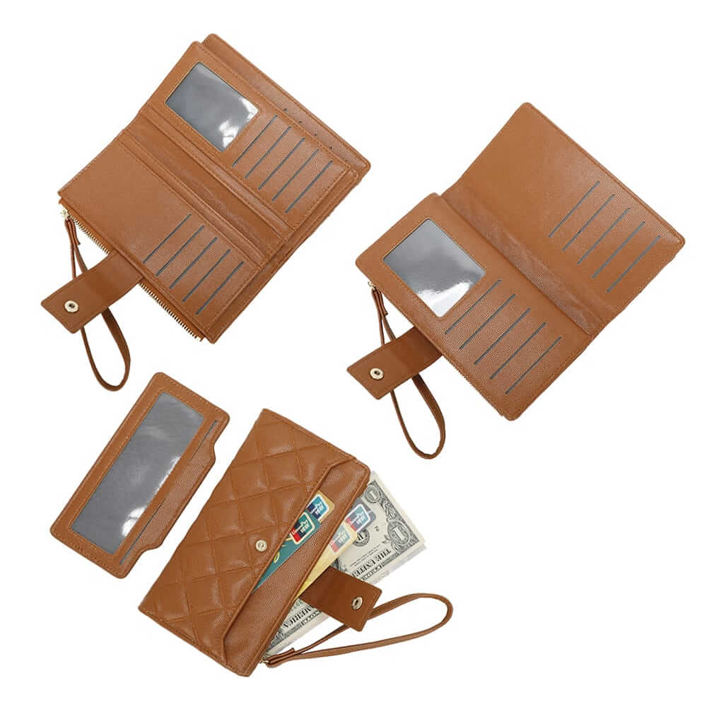 Vegan Leather Button Pouch