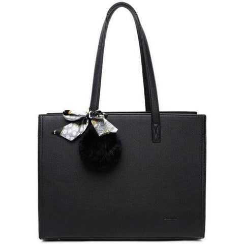 Image of Tote Bag With Fur Pompom - Gallantry Shop