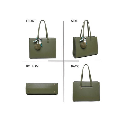 Image of Tote Bag With Fur Pompom - Gallantry Shop