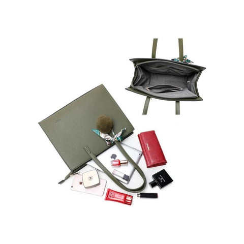 Image of Tote Bag With Fur Pompom - Gallantry Shop