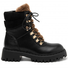 Bottines style rangers fourrées