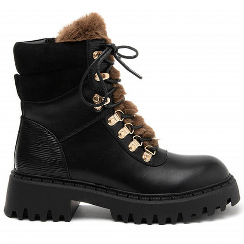 Image of Bottines style rangers fourrées - Gallantry Shop