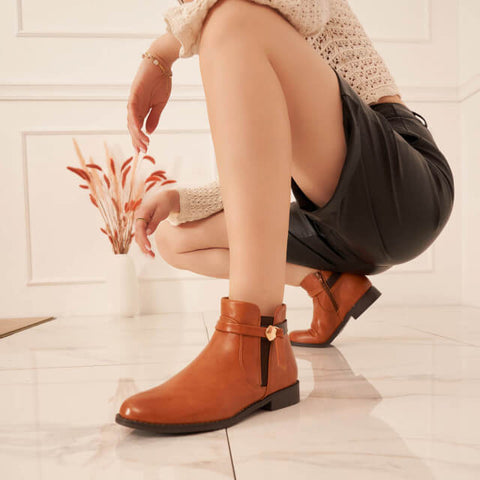 Image of Bottines à boucle doré - Gallantry Shop