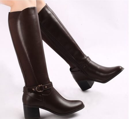 Image of Bottes à talon avec bande élastique. - Gallantry Shop