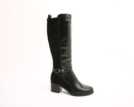 Bottes bi-matières à talon - Gallantry Shop