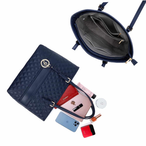 Image of Gallantry™ Large Quilted Tote Handbag With Chain Bangle - Gallantry Shop