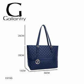 Gallantry™ Large Quilted Tote Handbag With Chain Bangle