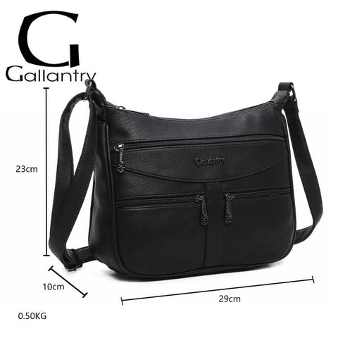 Image of Crossbody Trippel Zip Style Bag - Gallantry Shop