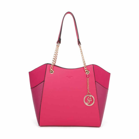 Image of Bi-material bag with chain handle - Gallantry Shop