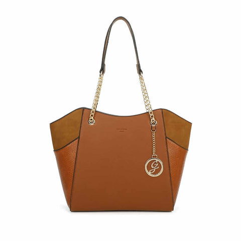 Image of Bi-material bag with chain handle - Gallantry Shop