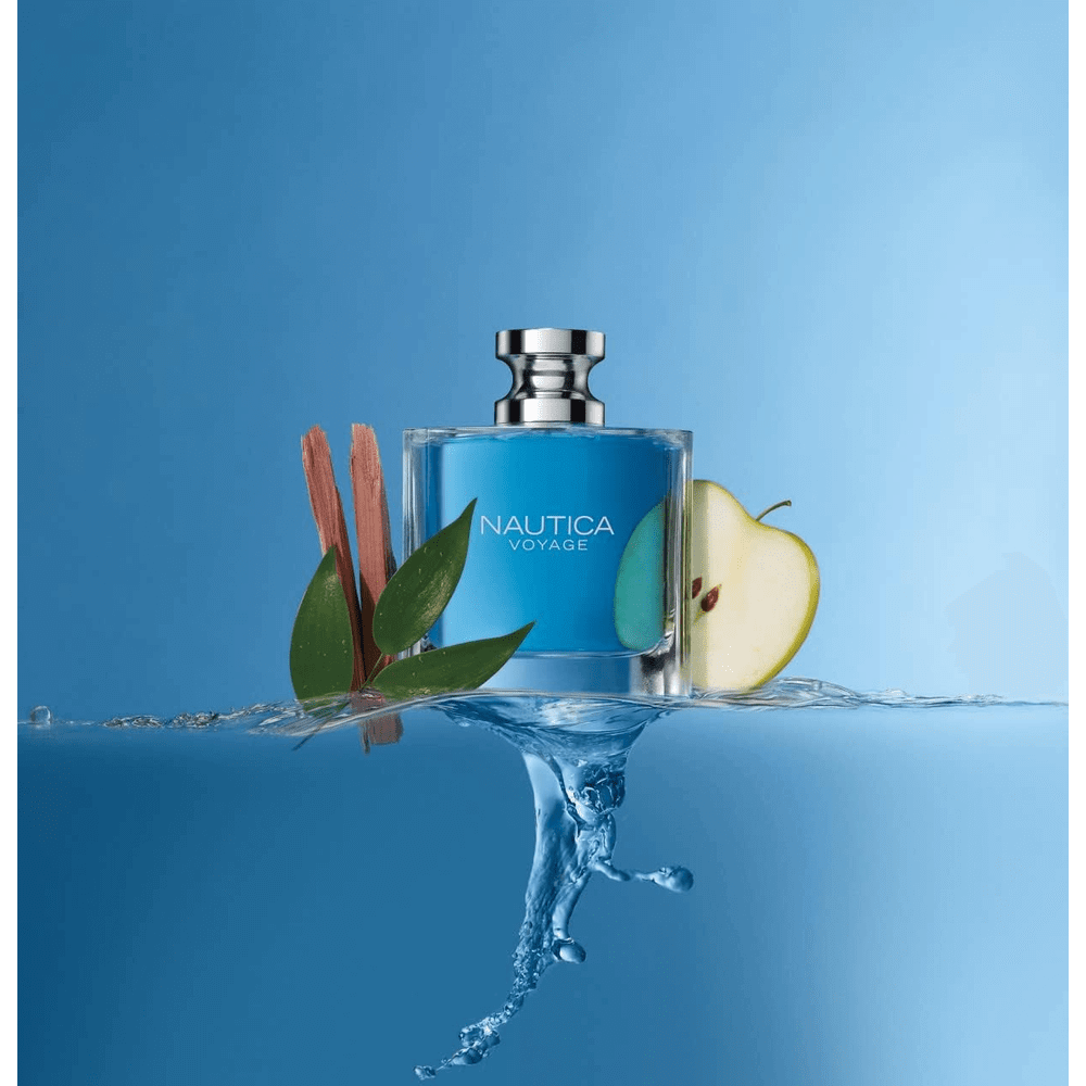 Nautica Voyage Eau De Toilette for Men - Fresh, Romantic, Fruity Scent - Woody, Aquatic Notes of Apple, Water Lotus, Cedarwood, and Musk - Ideal for Day Wear, 100 ml (Pack of 1)