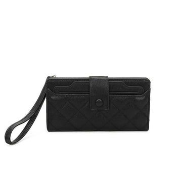 Vegan Leather Button Pouch