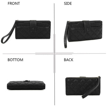 Vegan Leather Button Pouch