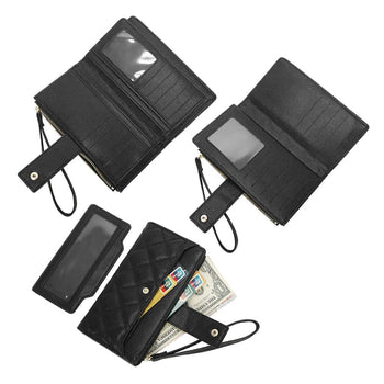 Vegan Leather Button Pouch