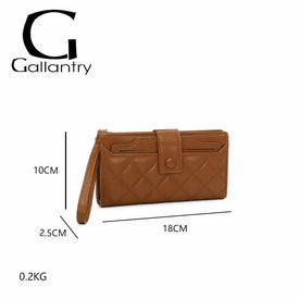 Vegan Leather Button Pouch