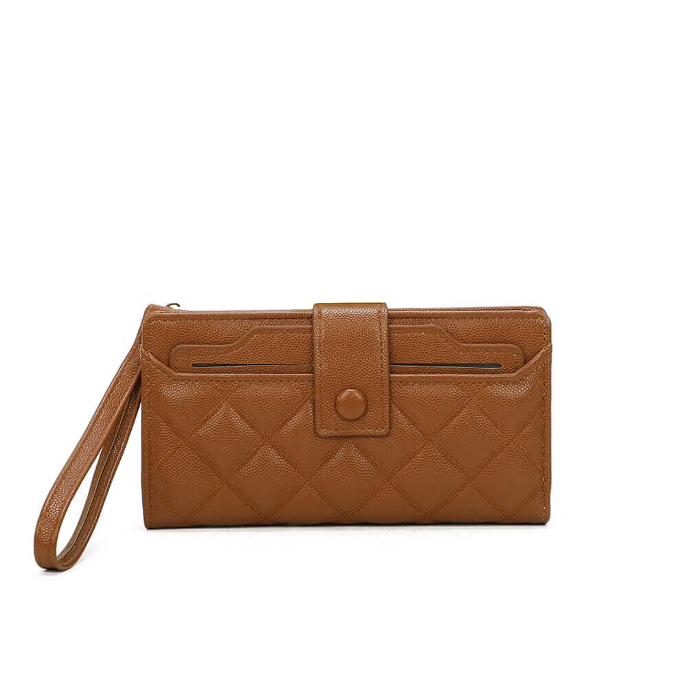 Vegan Leather Button Pouch