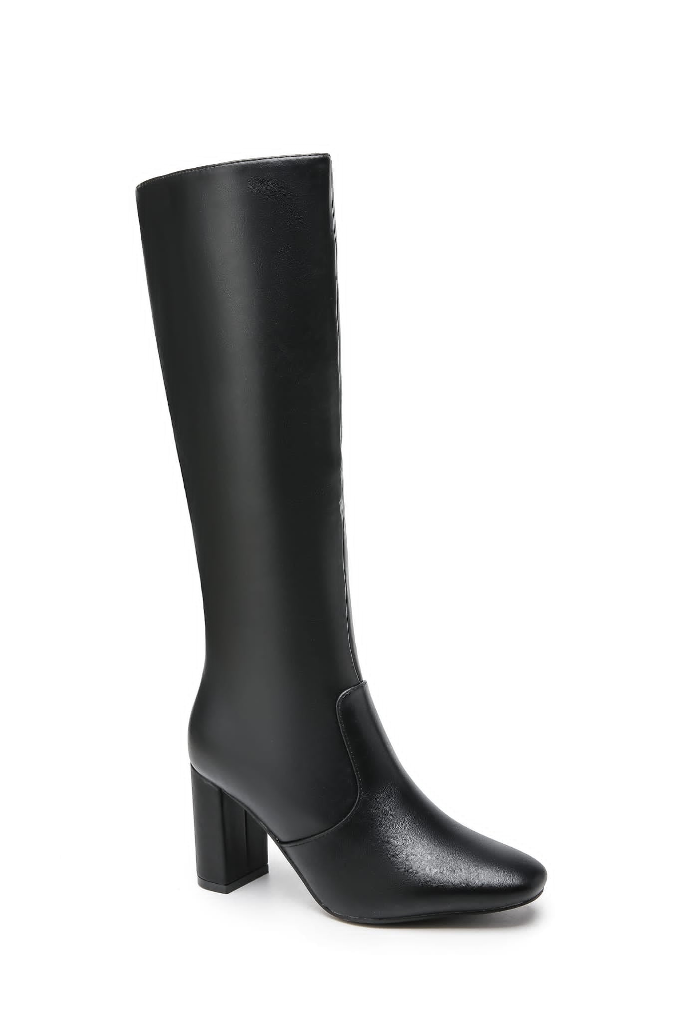 Black Long High Heels Boots