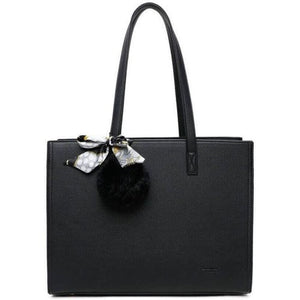 Tote Bag With Fur Pompom