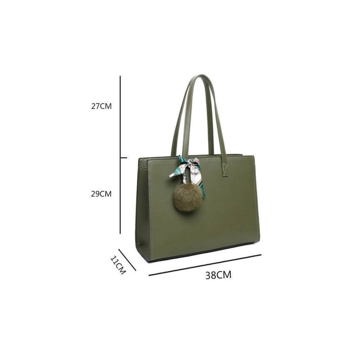 Tote Bag With Fur Pompom - Gallantry Shop