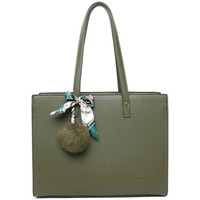 Image of Tote Bag With Fur Pompom