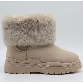 Boots fourrées en suédine