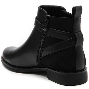 Bottines bi-matières