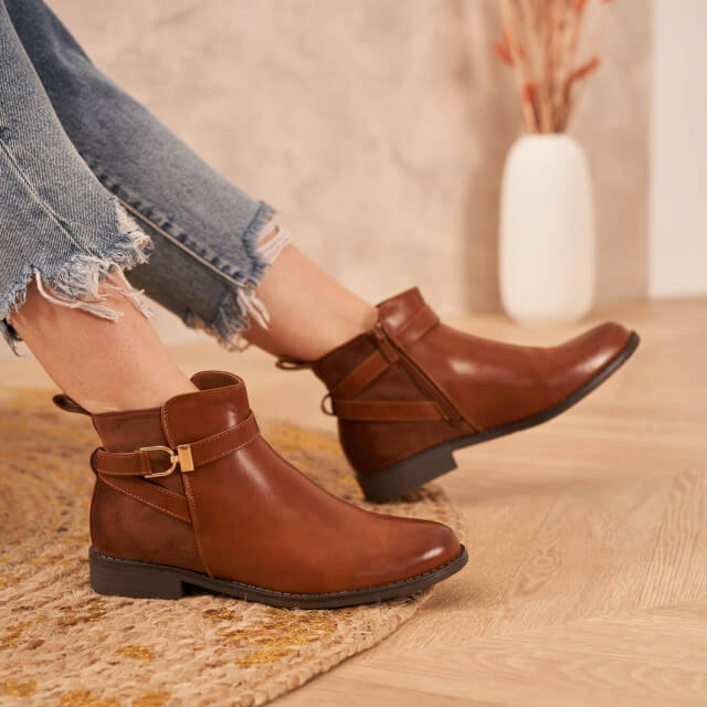 Bottines bi-matières - Gallantry Shop