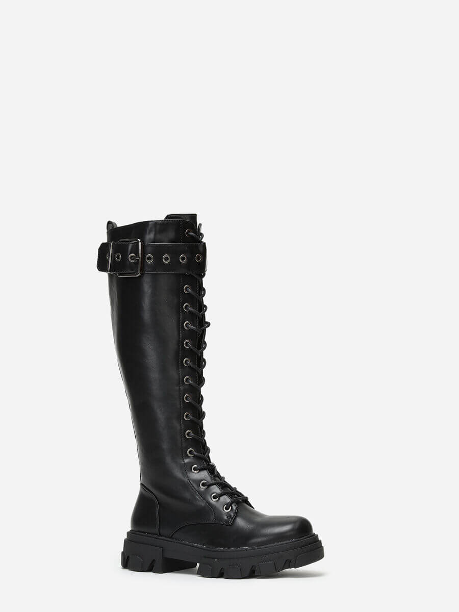 Bottes rangers crantées avec bride à boucle - Gallantry Shop