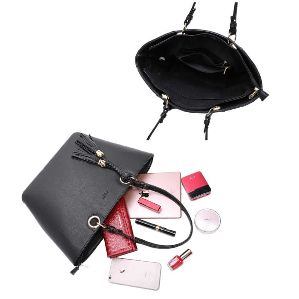 Cabas Handbags with braided pompoms - Gallantry Shop