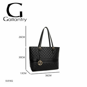 Gallantry™ Large Quilted Tote Handbag With Chain Bangle - Gallantry Shop