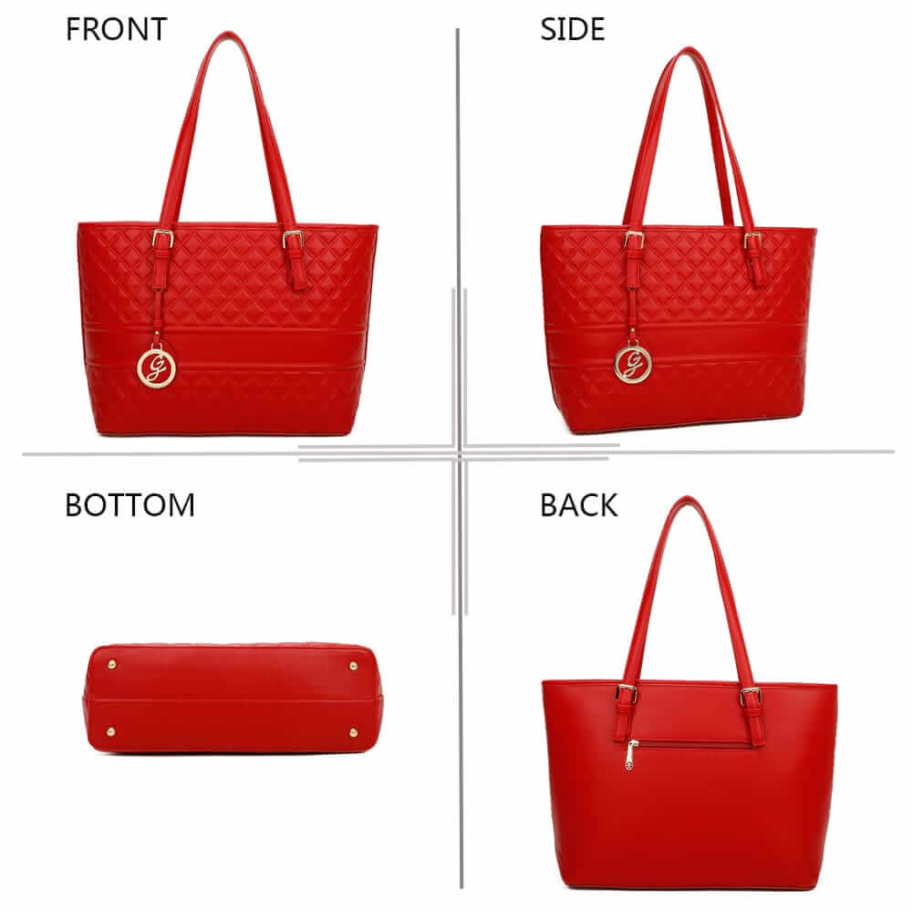 Gallantry™ Large Quilted Tote Handbag With Chain Bangle - Gallantry Shop