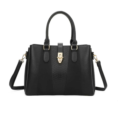 Image of Elegant bi-material handbag