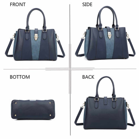 Image of Elegant bi-material handbag