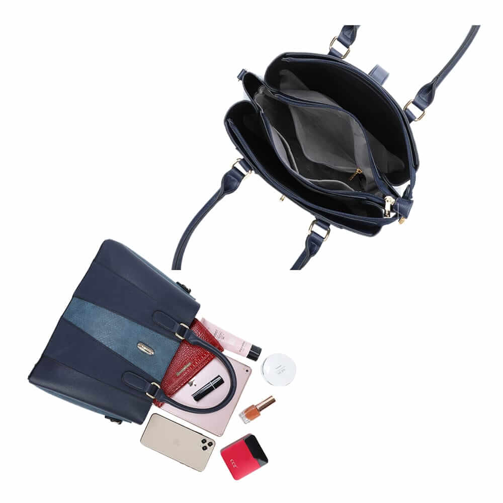 Elegant bi-material handbag - Gallantry Shop