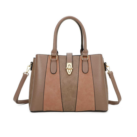 Image of Elegant bi-material handbag