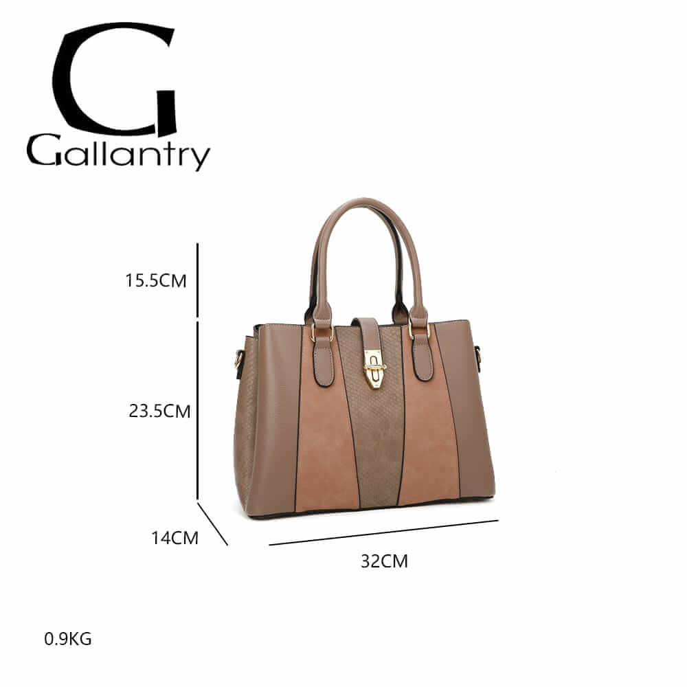 Elegant bi-material handbag - Gallantry Shop
