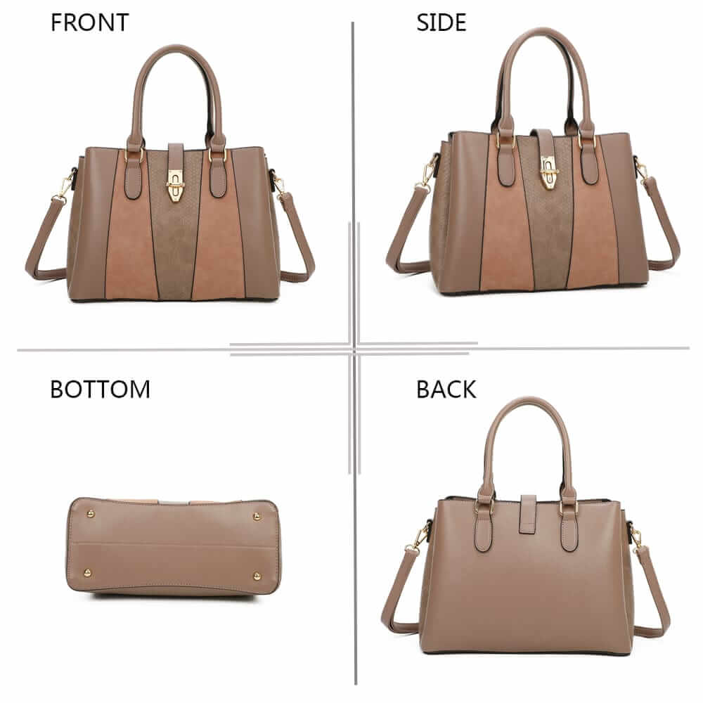 Elegant bi-material handbag - Gallantry Shop