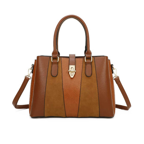 Image of Elegant bi-material handbag