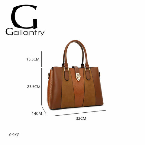 Image of Elegant bi-material handbag