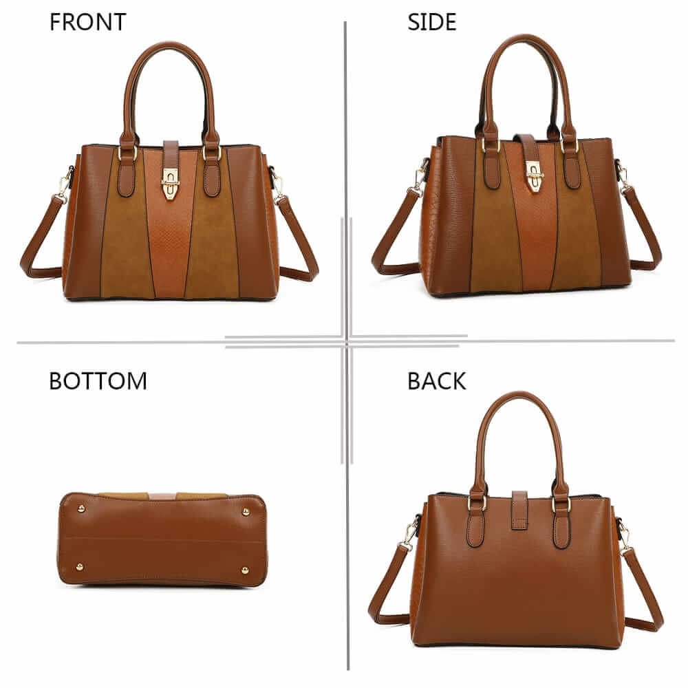 Elegant bi-material handbag - Gallantry Shop