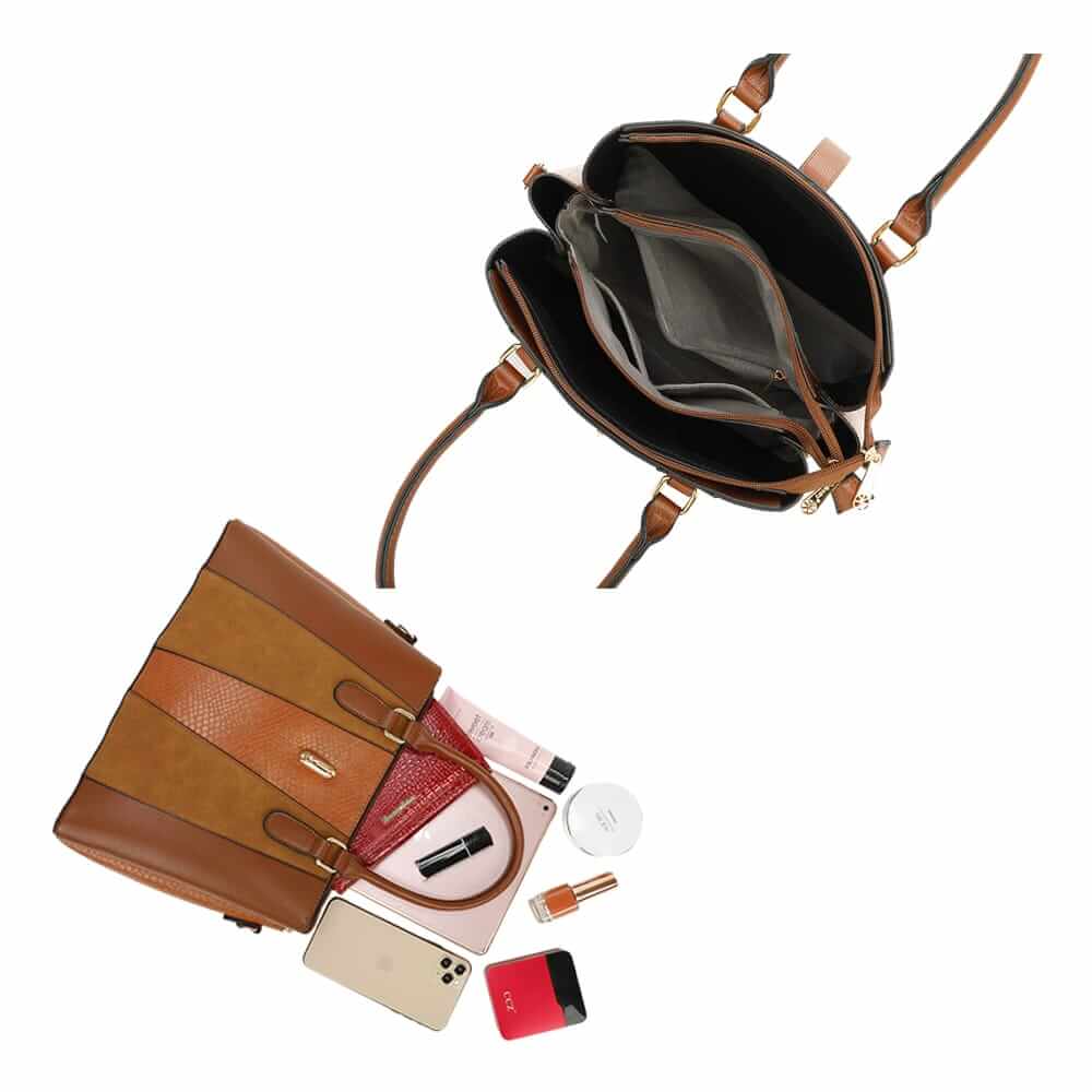 Elegant bi-material handbag - Gallantry Shop