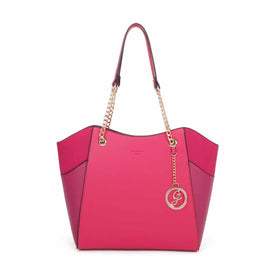 Bi-material bag with chain handle - Gallantry Shop