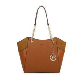 Bi-material bag with chain handle - Gallantry Shop