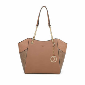 Bi-material bag with chain handle - Gallantry Shop